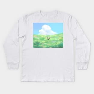 Meadow Cat Kids Long Sleeve T-Shirt